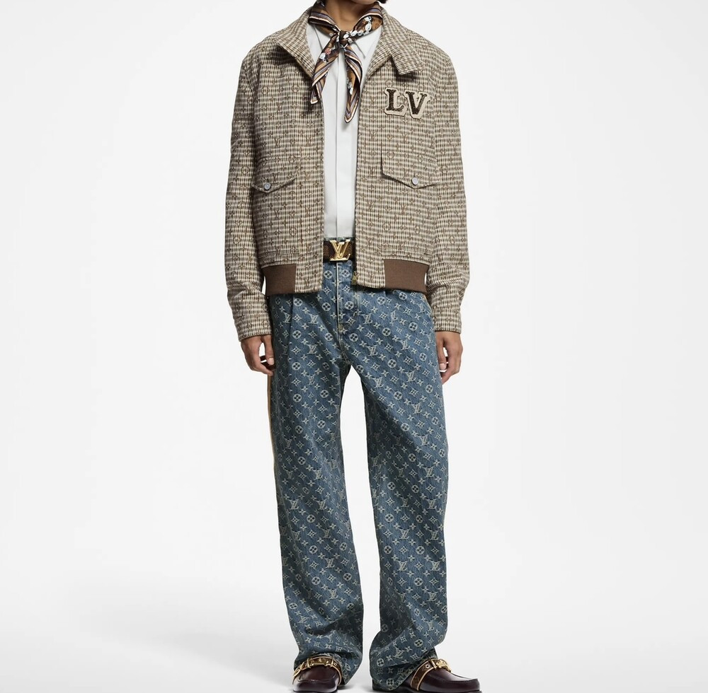 [럭스유] (새상품) 46 / 루이비통 모노그램 울 해링턴 블루종 자켓 1AGIOW