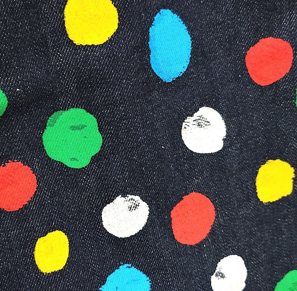 [럭스유] (새상품) 36 / 루이비통 X 쿠사마 야요이 도트 데님 스커트