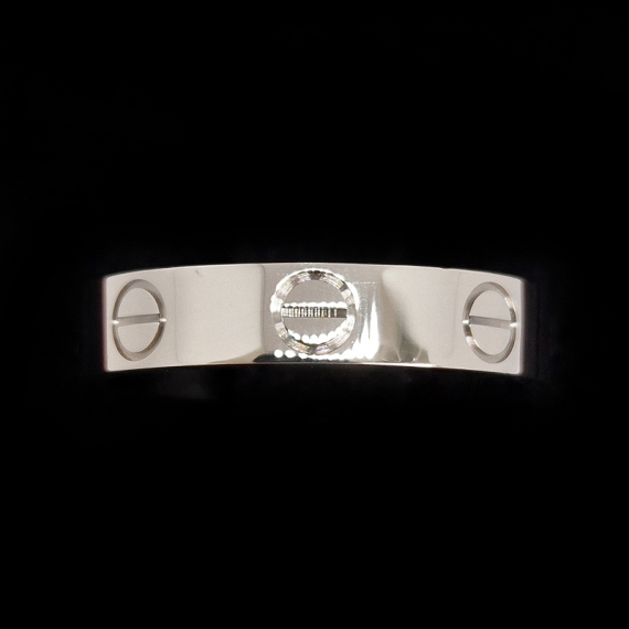 까르띠에 미니 러브링 화이트골드 반지 49호 전시상품급 B40851