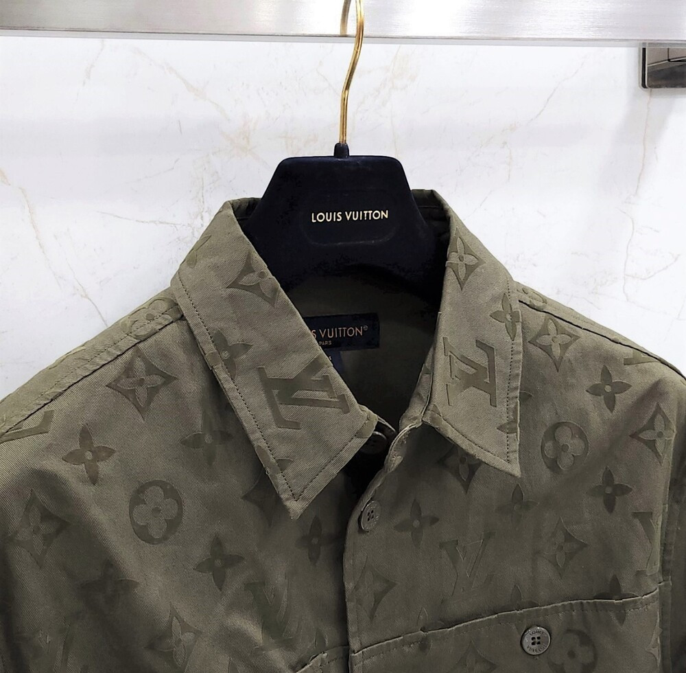 [럭스유] M / 루이비통 모노그램 코튼 오버 셔츠 자켓 1ABNP9