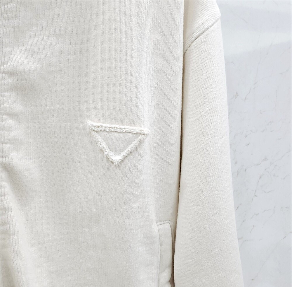 [럭스유] M / 프라다 삼각로고 블루종 집업 자켓 UJL165