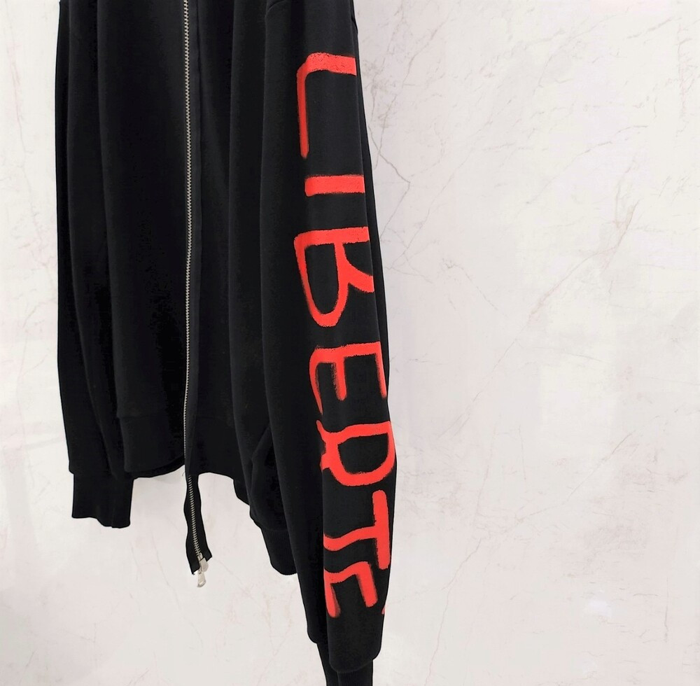 [럭스유] S / 페이스커넥션 블랙 이글 리버티 패치 후드집업