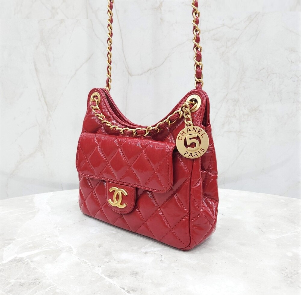 [럭스유] 샤넬 23C 포켓 페이던트 호보백 스몰 신형내장칩 AS3710