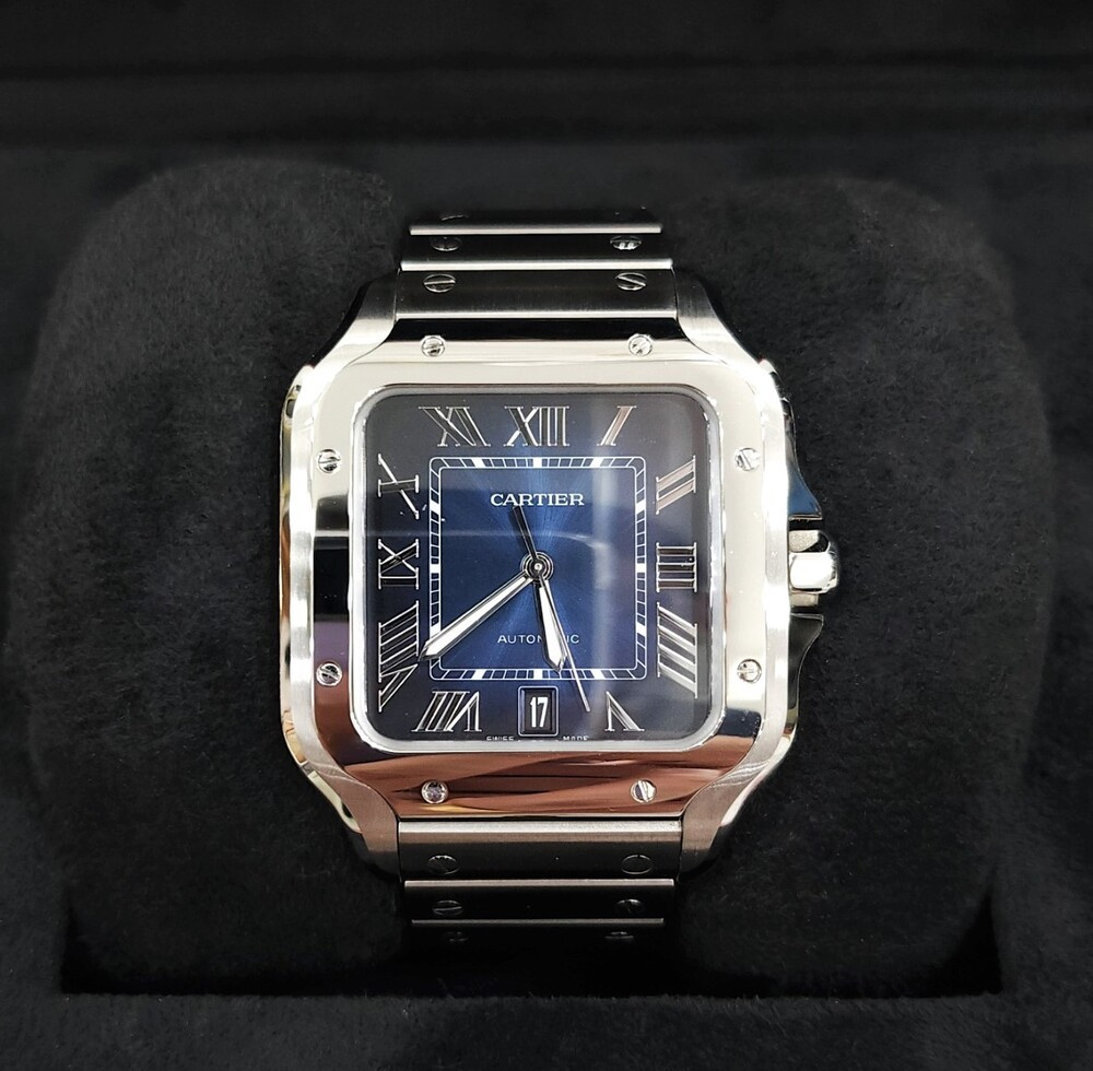 [럭스유] (새상품) 까르띠에 산토스 드 까르띠에 시계 청판 WSSA0071