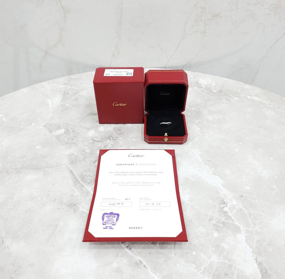 [럭스유] 까르띠에 다이아 파베 발레린 웨딩밴드 링 53호