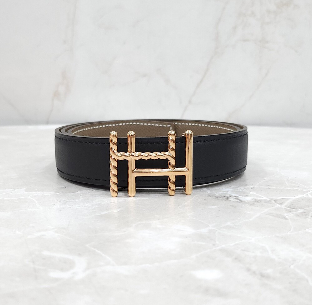 [럭스유] (새상품) 에르메스 H au Carre Twist 리버서블 벨트 70