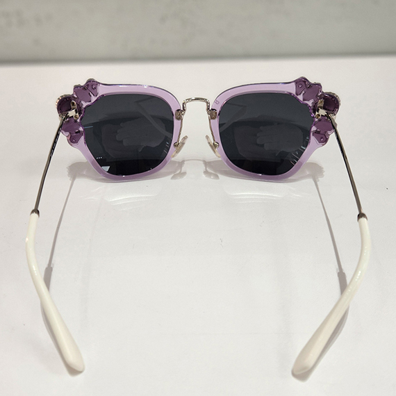 미우미우 라일락 크리스탈 여성 선글라스 SMU 03S U69 1A1