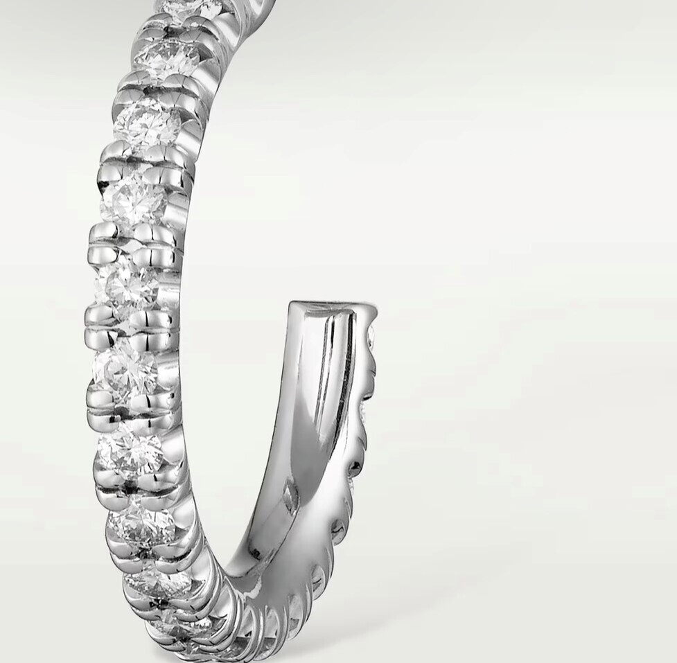 [럭스유] (새상품) 까르띠에 에뗑셀 화이트골드 다이아 귀걸이