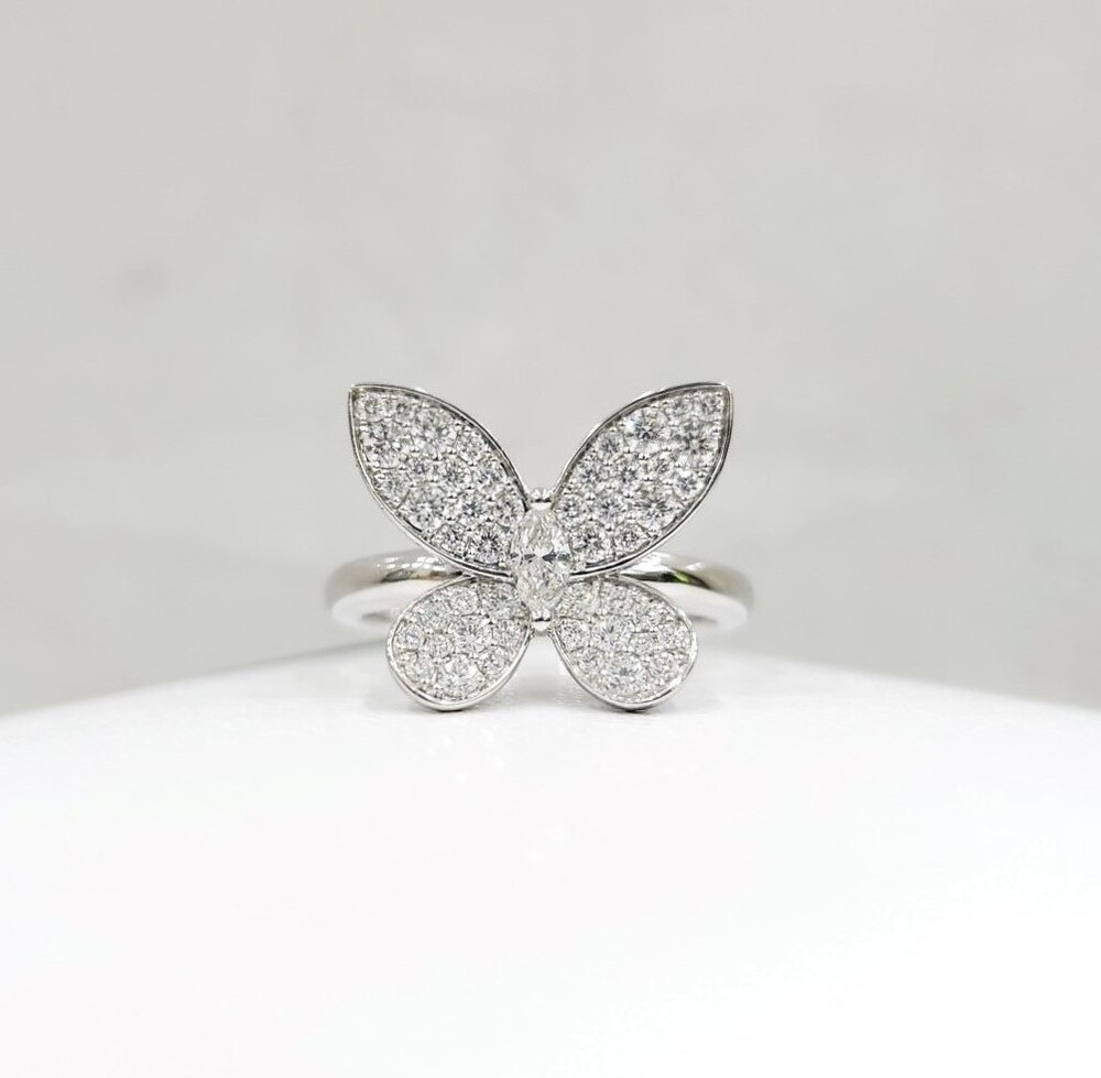 [럭스유] (새상품) 그라프 다이아 파베 버터플라이 미니 링 국내11.5호