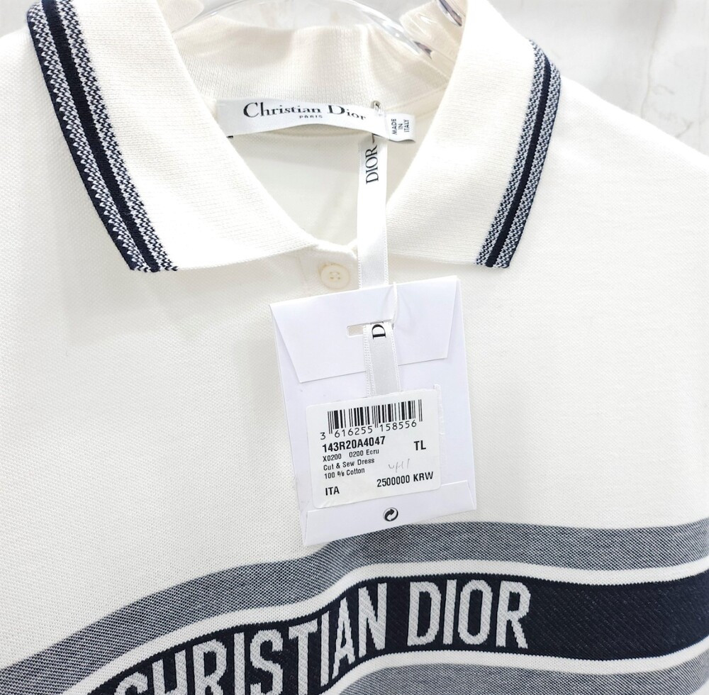 [럭스유] (새상품) L / 디올 리비에라 로고 폴로 셔츠 원피스