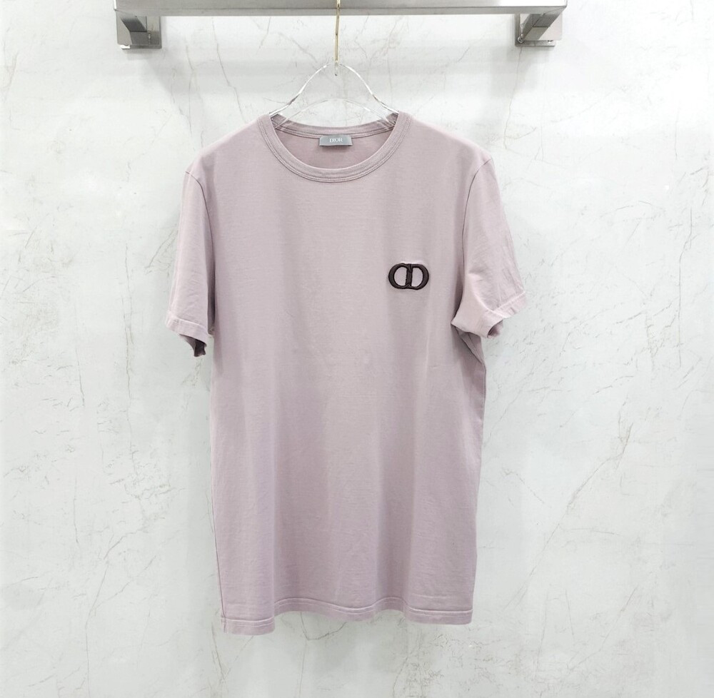 [럭스유] M / 디올 CD 로고 자수 아이콘 반팔 티셔츠 013J600A0677