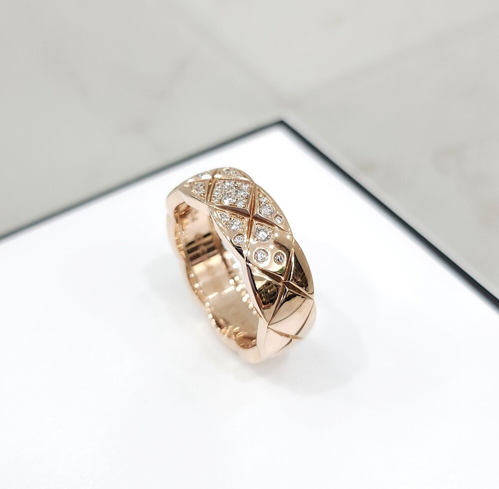 [럭스유] 샤넬 코코크러쉬 다이아 18K 베이지골드 링 스몰 54호