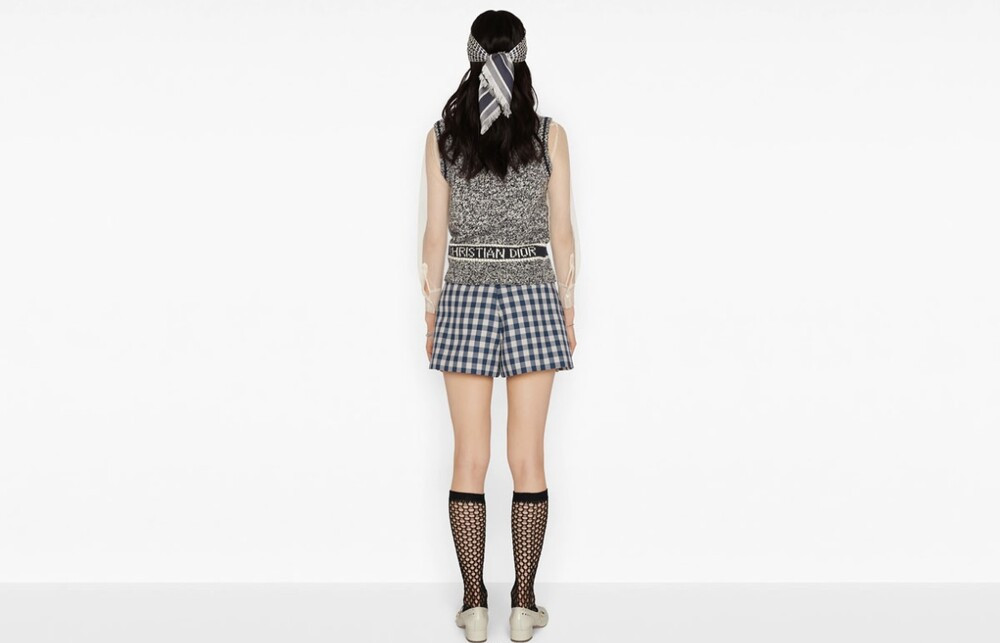 [럭스유] 38 / 디올 브이넥 슬리브리스 스웨터 울 캐시미어 니트 054T01AM303