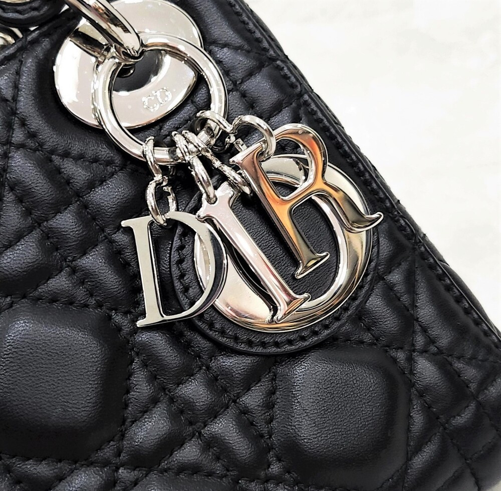 [럭스유] 디올 레이디 디올 미니 백 블랙 까나쥬