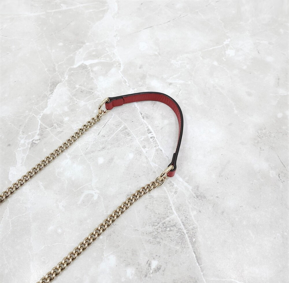 [럭스유] 구찌 GG 인터로킹 체인 크로스백 스몰 레드 510304