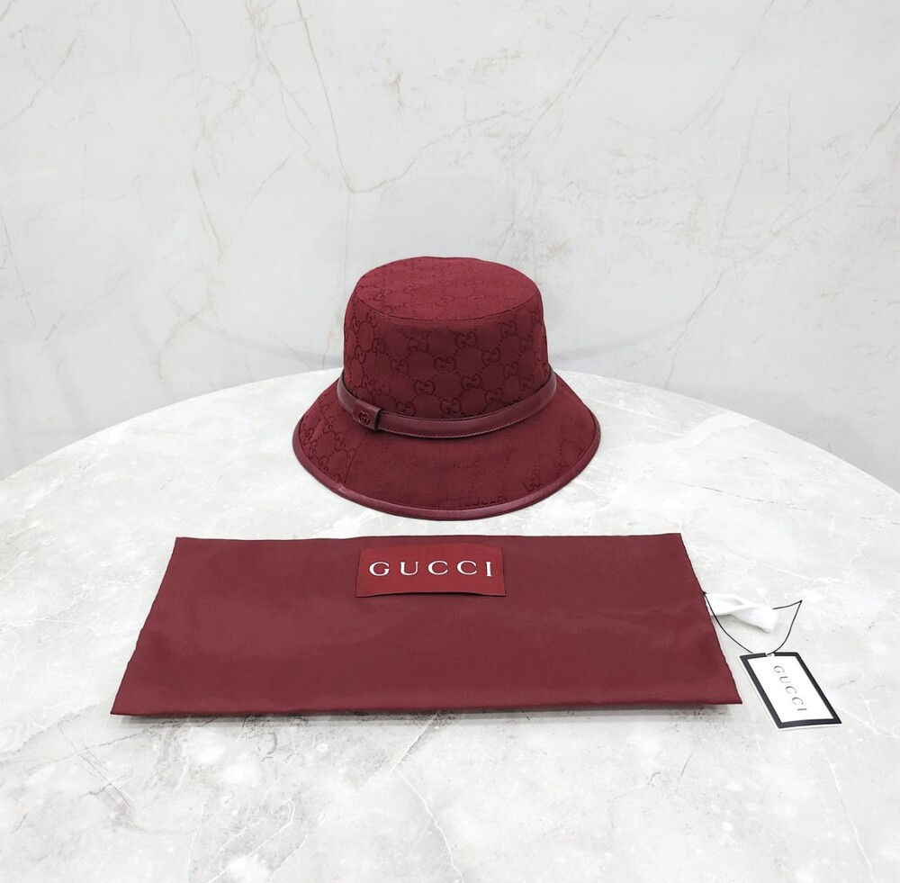 [럭스유] (새상품) 구찌 GG 모노그램 코튼 버킷햇 L 833280