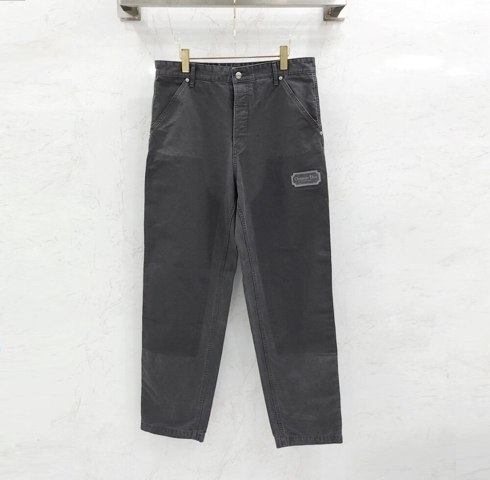 [럭스유] (새상품) 32 / 디올 그레이 콘트라스트 쿠튀르 자수 카펜터 팬츠