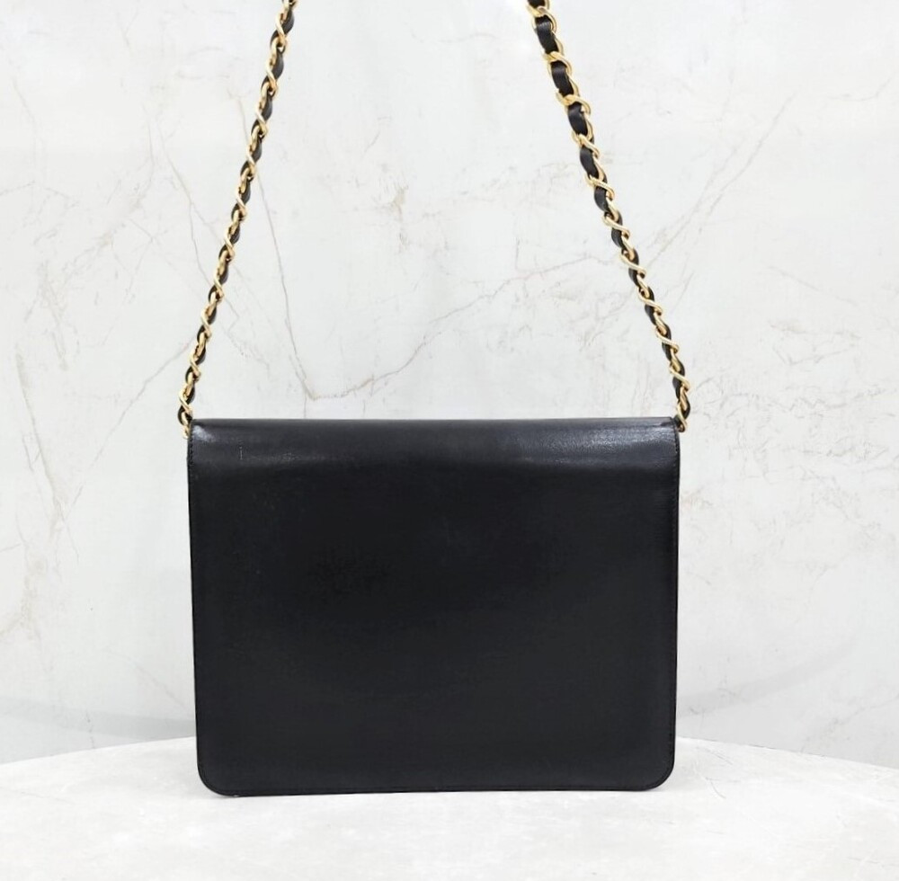 [럭스유] 샤넬 CC로고 빈티지 레더 체인 숄더백