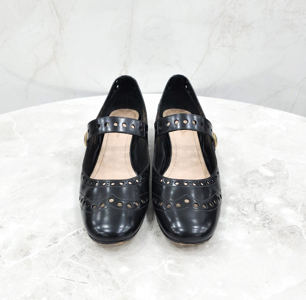 [럭스유] 38.5 / 디올 TEDDY-D 힐 발레리나 슈즈 KCB651ACA