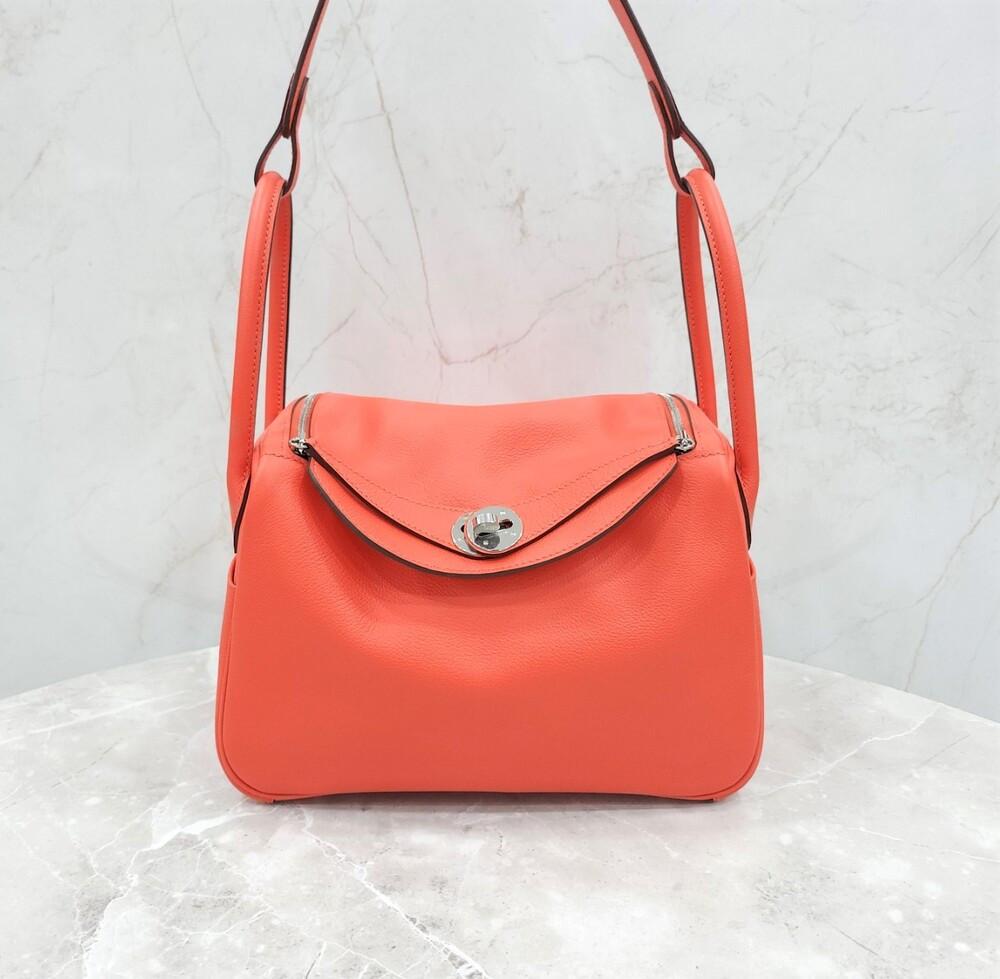 [럭스유] 에르메스 린디 26 에버컬러 오렌지필드 은장 W각인