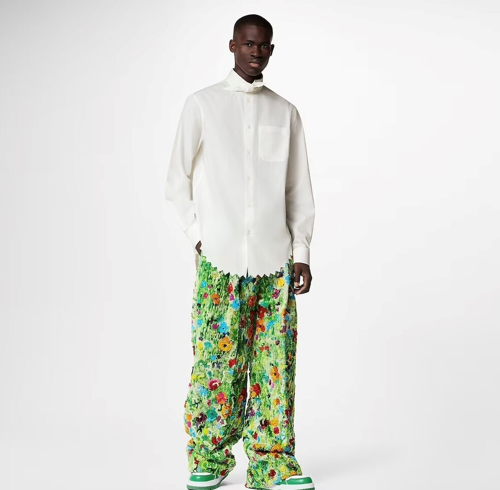 [럭스유] (새상품) L / 루이비통 노티드 칼라 롱 슬리브드 셔츠