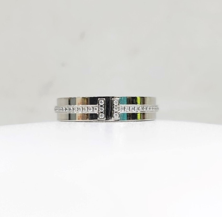 [럭스유] 티파니앤코 티파니 T 네로우 다이아몬드 링 18K 화이트골드 6.5호 36815663