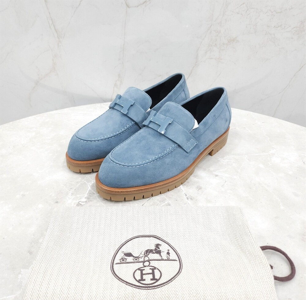 [럭스유] 36.5 / 에르메스 포부르 스웨이드 로퍼