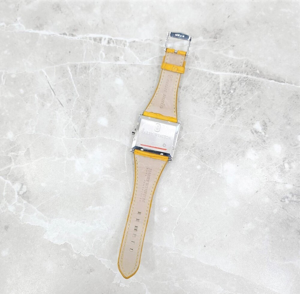 [럭스유] 해리윈스턴 다이아 화이트골드 엘리게이터 스트랩 시계