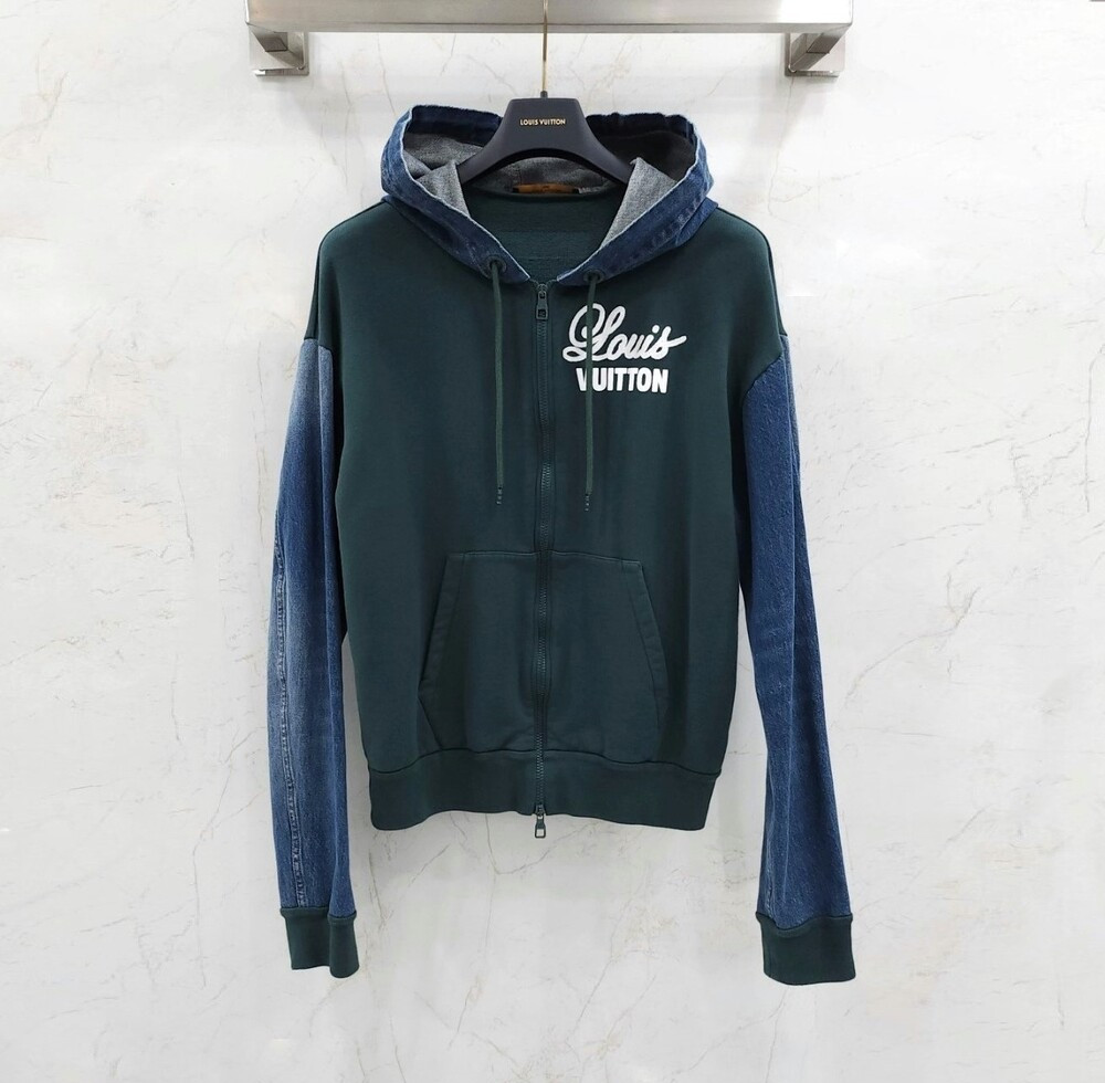 [럭스유] L / 루이비통 하이브리드 후디 데님자켓