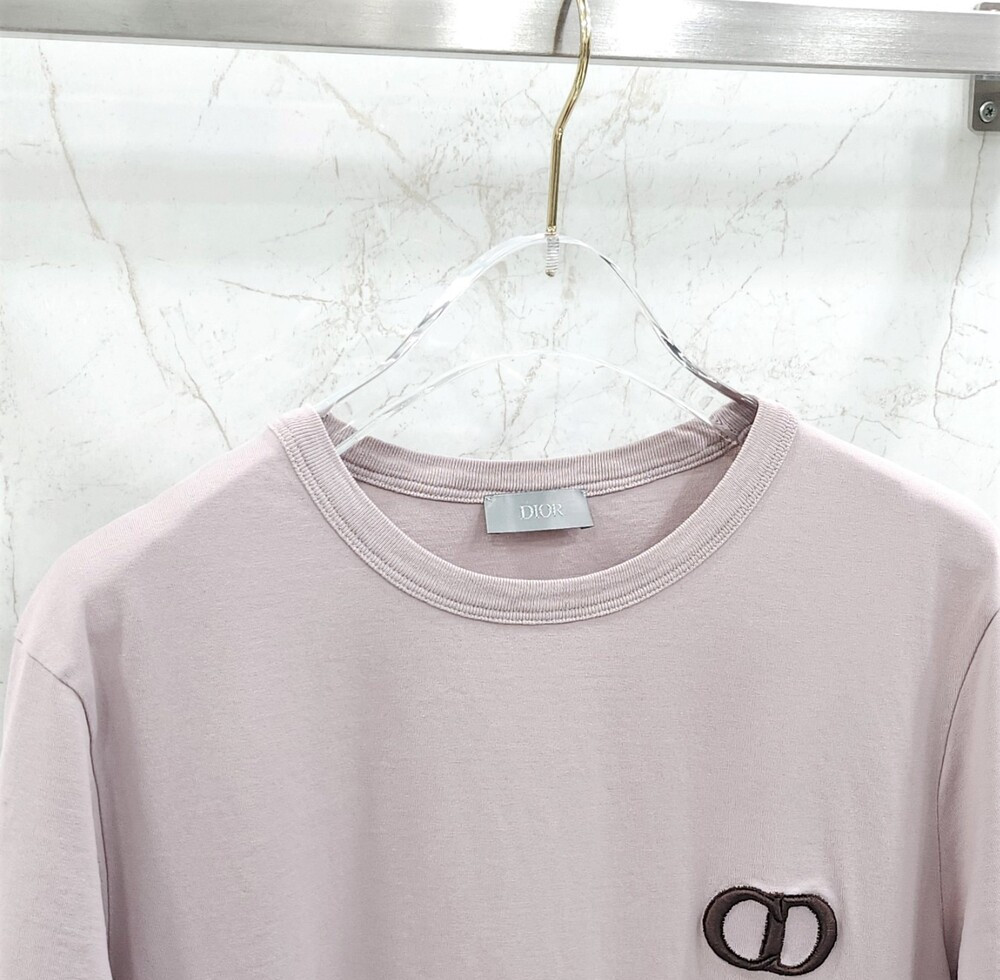 [럭스유] M / 디올 CD 로고 자수 아이콘 반팔 티셔츠 013J600A0677