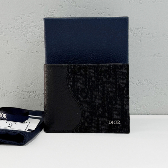 디올 오블리크 새들 반지갑 블렉 25년 2ADBH076YKS-H03E