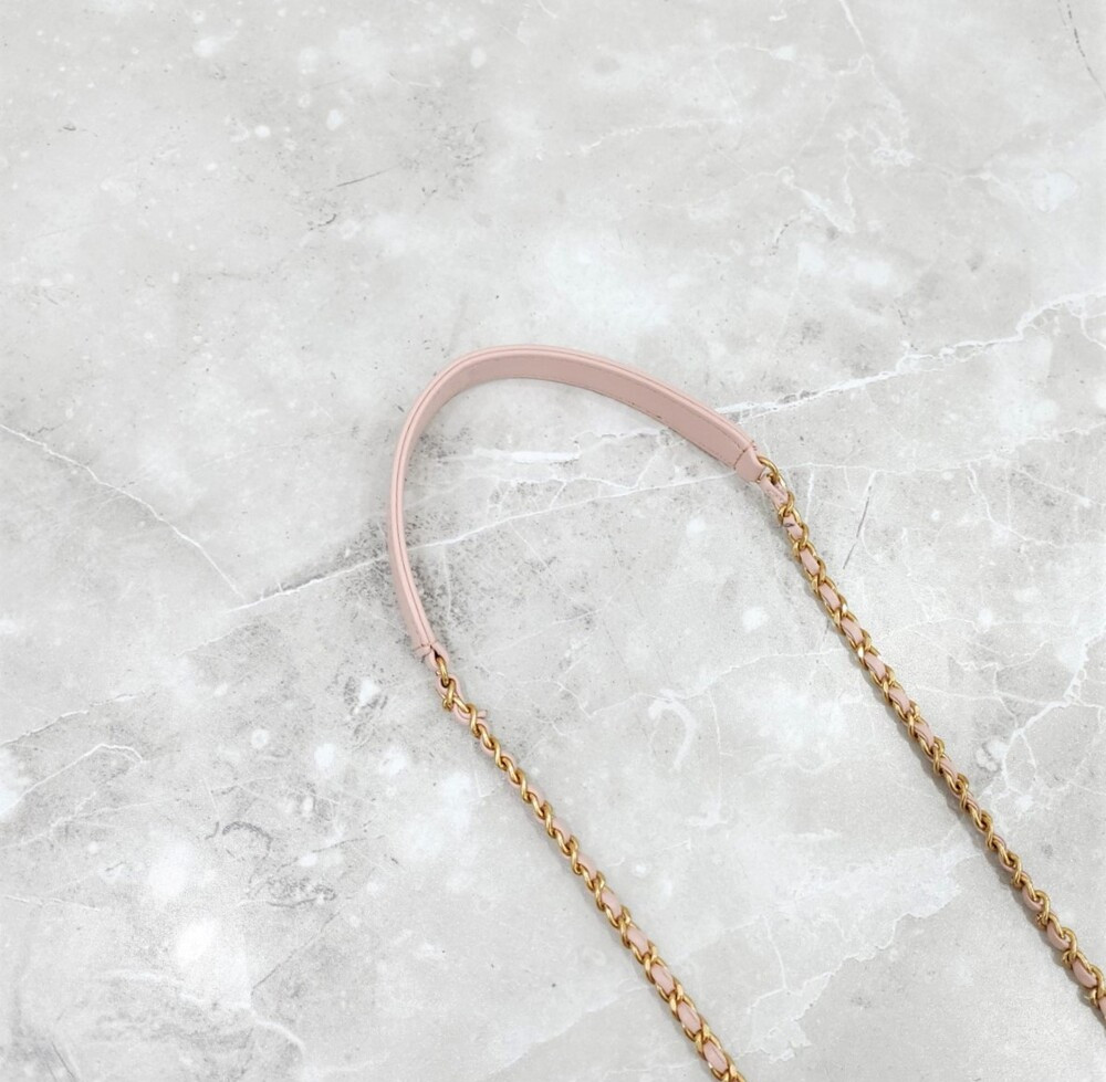 [럭스유] 샤넬 뉴미니 탑핸들 플랩백 핑크 신형내장칩 AS4035