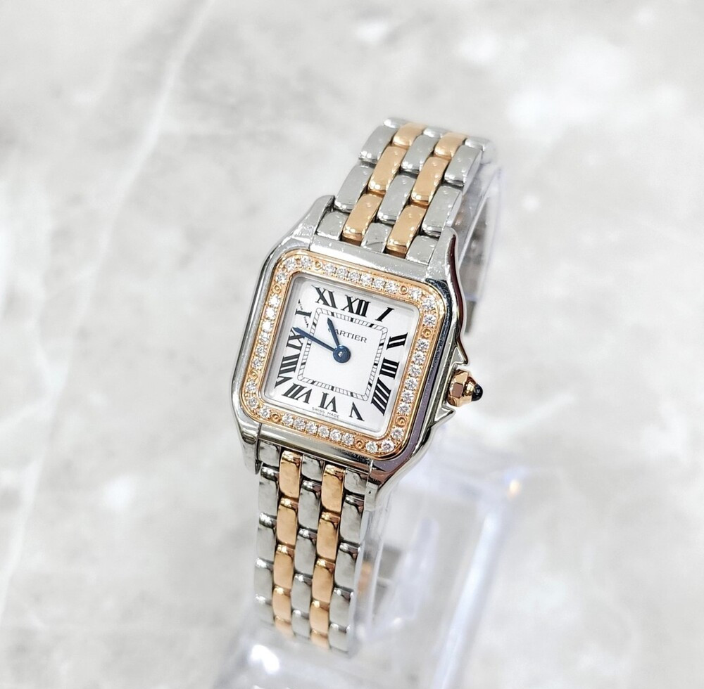 [럭스유] 까르띠에 다이아 팬더 드 까르띠에 콤비 메탈 시계 스몰 W3PN0006