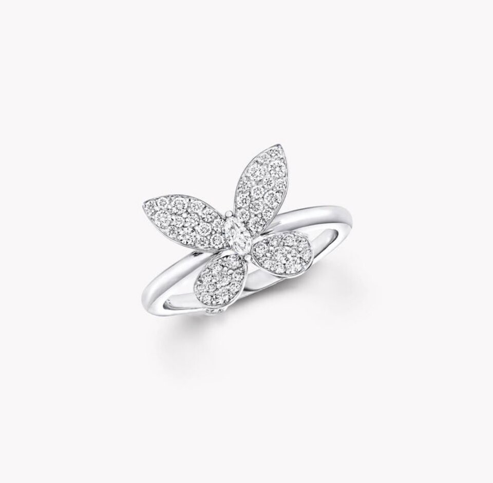 [럭스유] (새상품) 그라프 다이아 파베 버터플라이 미니 링 국내11.5호