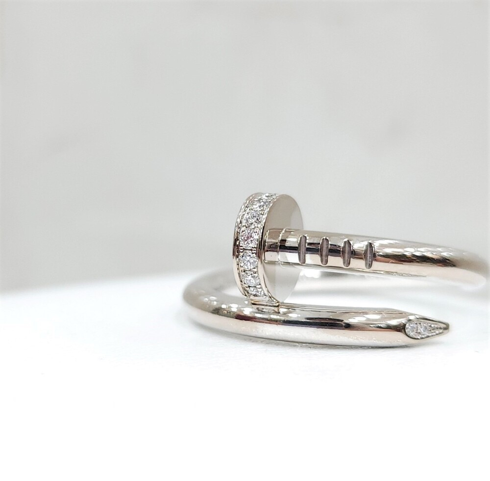 [럭스유] 까르띠에 다이아 저스트앵끌루 링 18K 화이트골드 56호