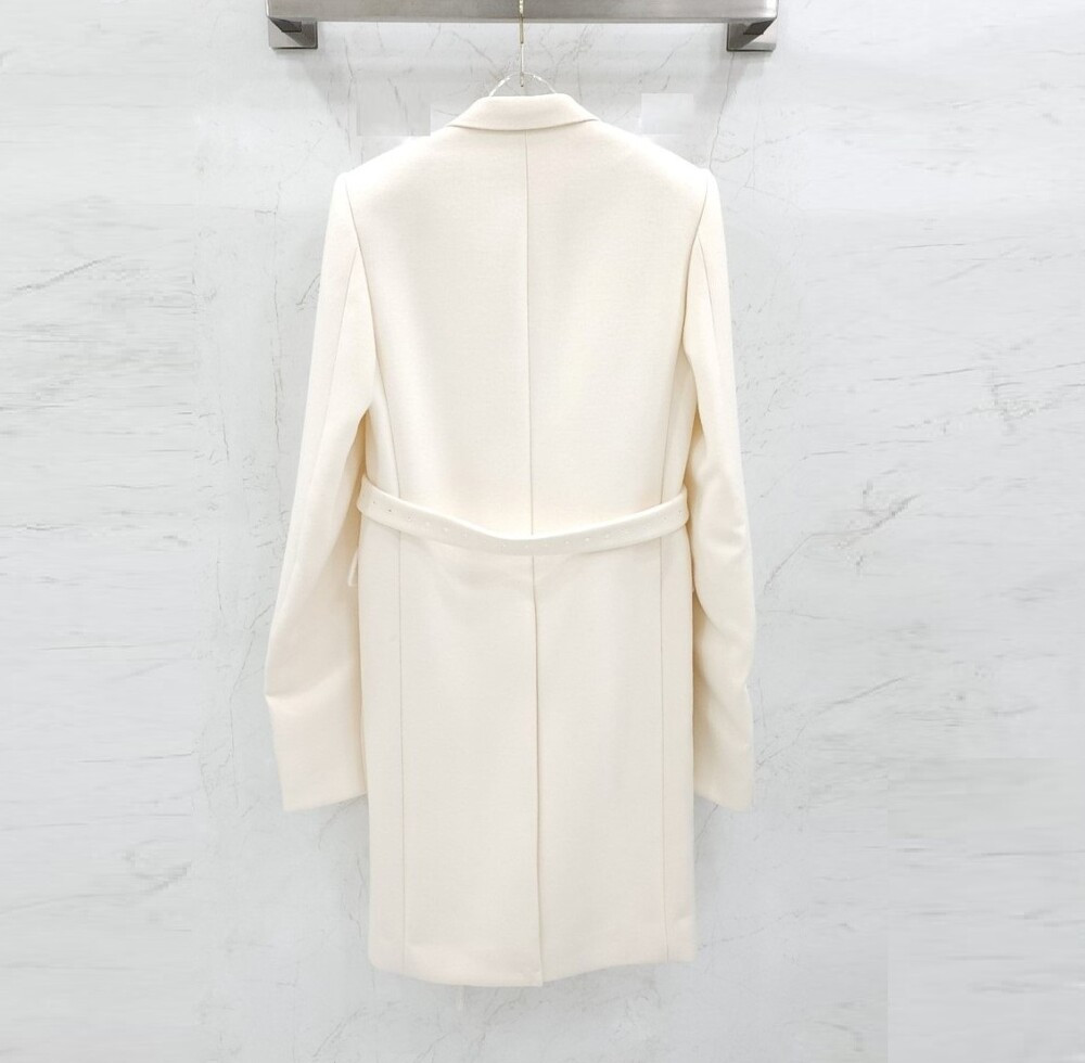 [럭스유] (새상품) 46 / 루이비통 후크 벨티드 울 롱 코트 1A9UKJ