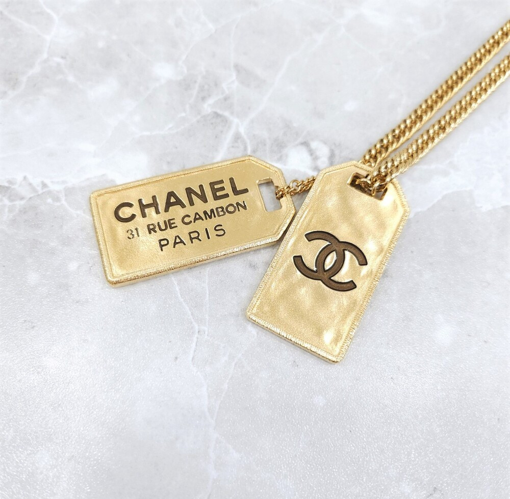 [럭스유] 샤넬 넘버 체인 메탈 골드 목걸이 AB3098