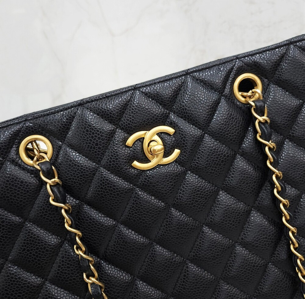 [럭스유] 샤넬 CC로고 타임리스 캐비어 라지 숄더백 21번대