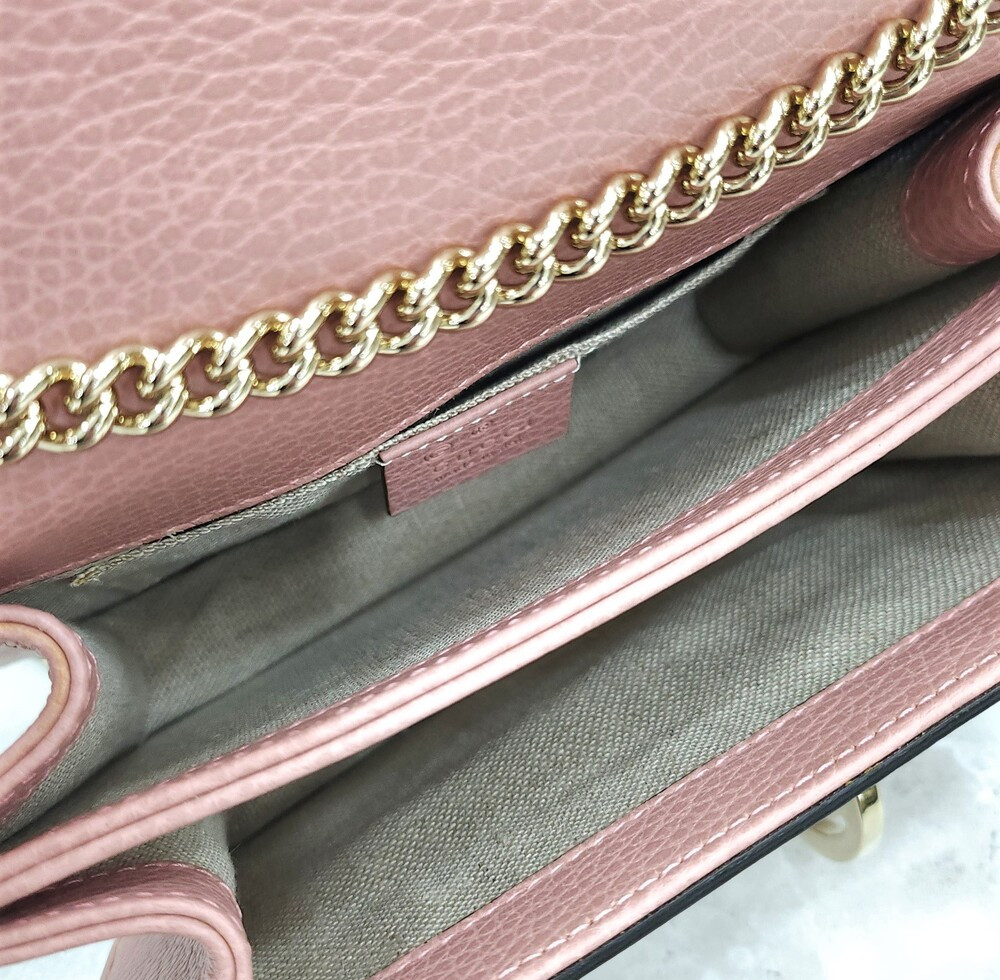 [럭스유] 구찌 인터로킹 GG 체인백 스몰 핑크 510304