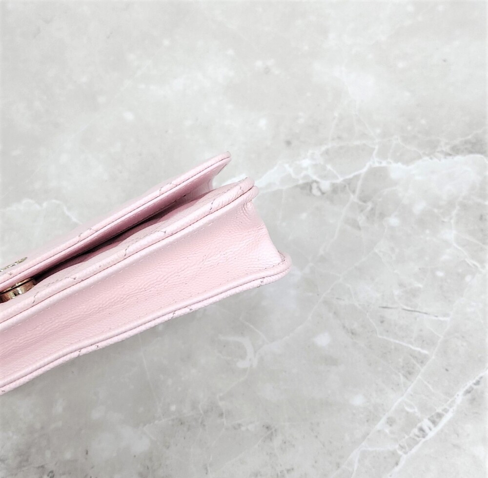 [럭스유] (새상품) 샤넬 핑크 캐비어 WOC 체인 크로스백 신형내장칩 AP0250