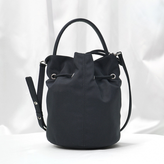 Balenciaga(발렌시아가) 619458 블랙 나일론 휠 XS 드로스트링 버킷 2WAY