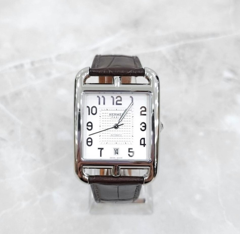 [럭스유] 에르메스 케이프코드 오토매틱 엘리게이터 시계 41mm