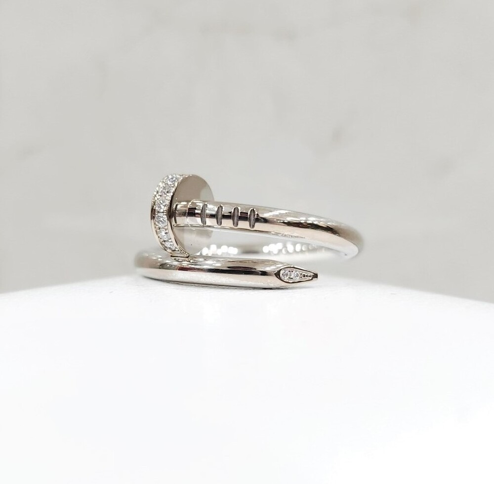 [럭스유] 까르띠에 다이아 저스트앵끌루 링 18K 화이트골드 56호