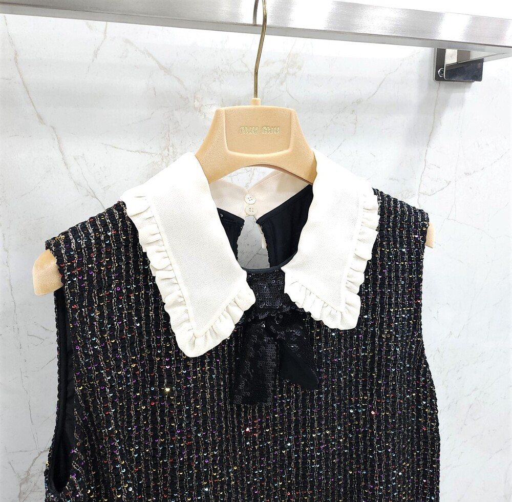 [럭스유] (새상품) 40 / 미우미우 트위드 원피스