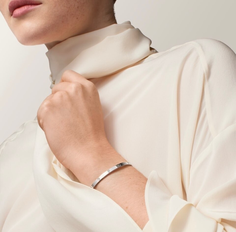 [럭스유] 까르띠에 화이트골드 러브 브레이슬릿 스몰 17호