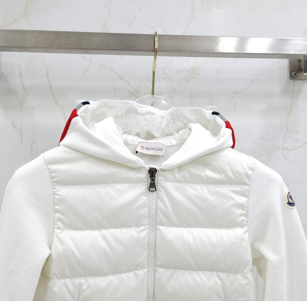 [럭스유] 8Y / 몽클레어 키즈 MAGLIA 화이트 경량 패딩 후드 집업