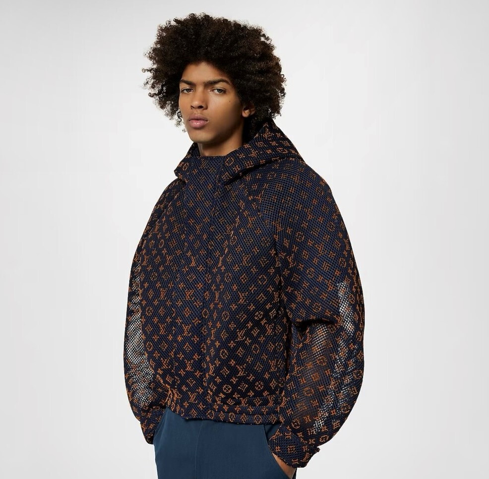 [럭스유] (새상품) 48 / 루이비통 그라디언트 모노그램 메쉬 블루종 자켓