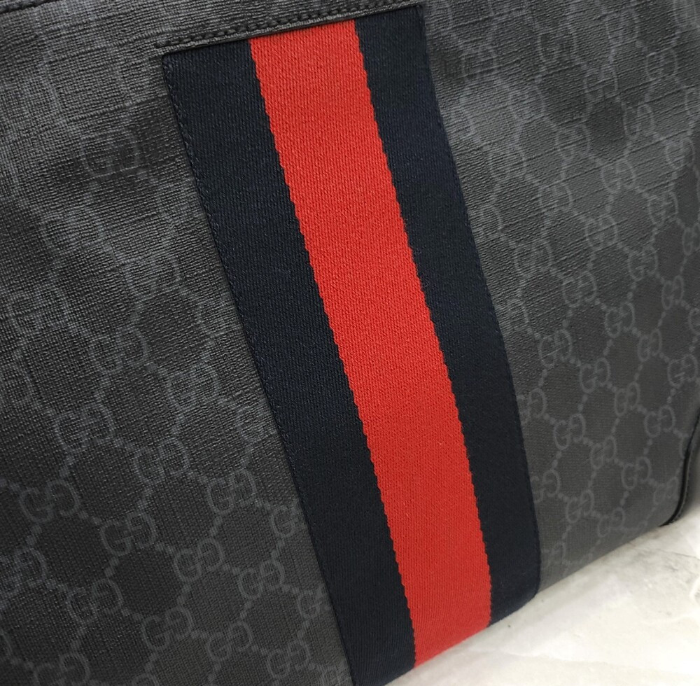 [럭스유] 구찌 GG 수프림 블랙 캔버스 메신저백 474139