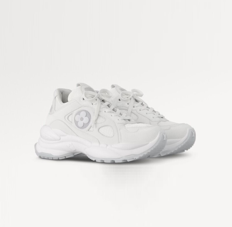 [럭스유] (새상품) 39 / 루이비통 화이트 플라워 런 55 스니커즈 1ACGQG