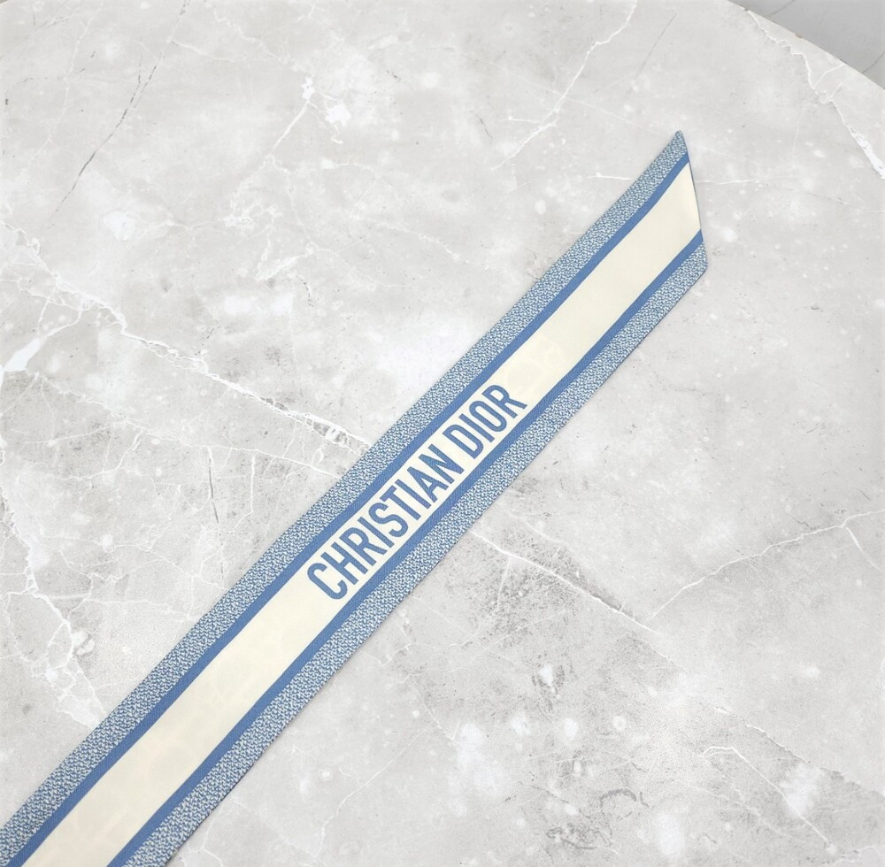 [럭스유] (새상품) 디올 블루 실크 트윌 오블리크 미차 스카프 15DOB106I600